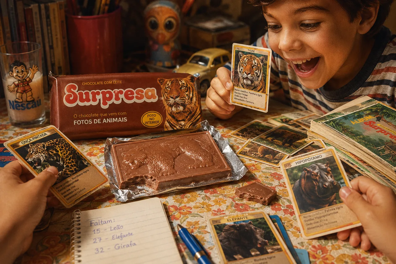 Chocolate Surpresa: o chocolate dos animais que virou coleção e saudade nacional