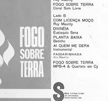 Capa da trilha de Fogo Sobre Terra